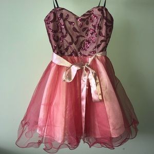 Pink fluffy dress